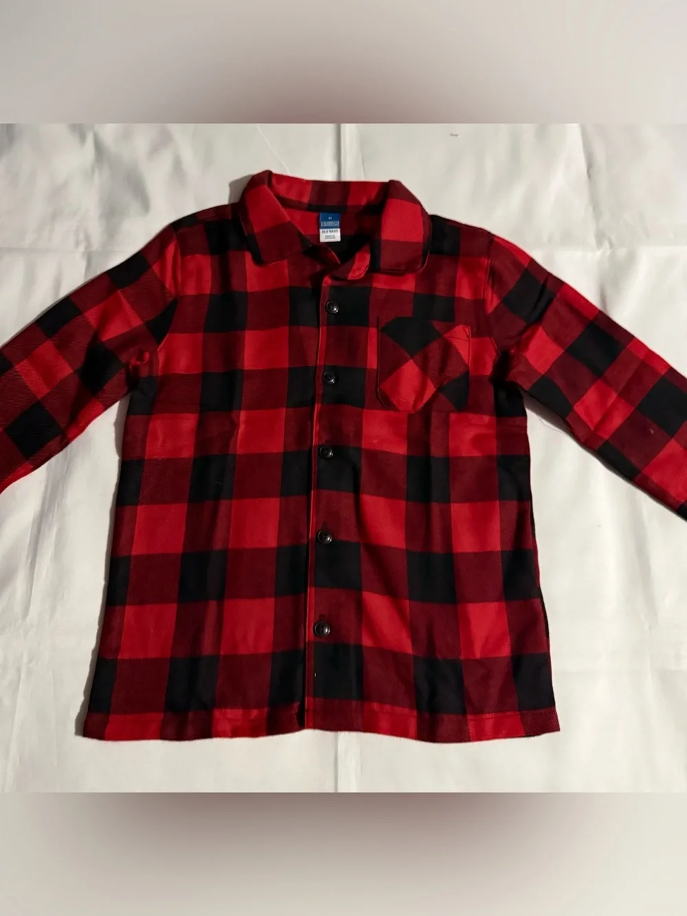 NWT Old Navy Red & Black Flannel Print Pajamas & Slippers Set